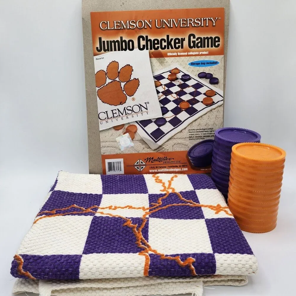 Clemson Tigers Jumbo Checkers Game (Complete)